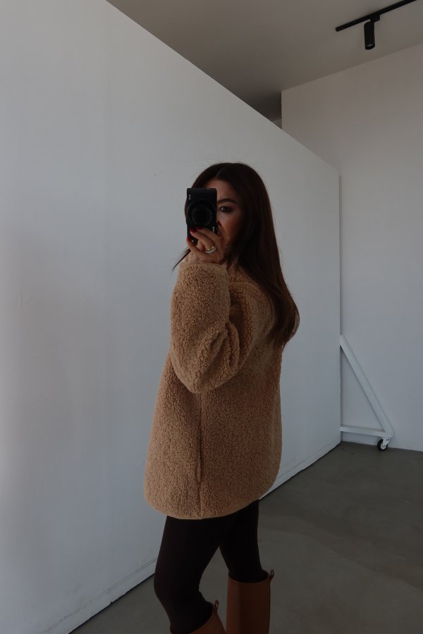 Yandan Cepli Peluş Ceket