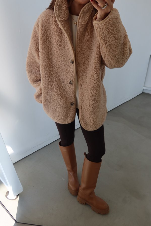 Yandan Cepli Peluş Ceket