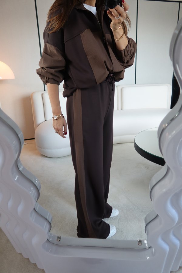 Garnili Parça Detaylı Modal Sweat Eşofman Alt Takım