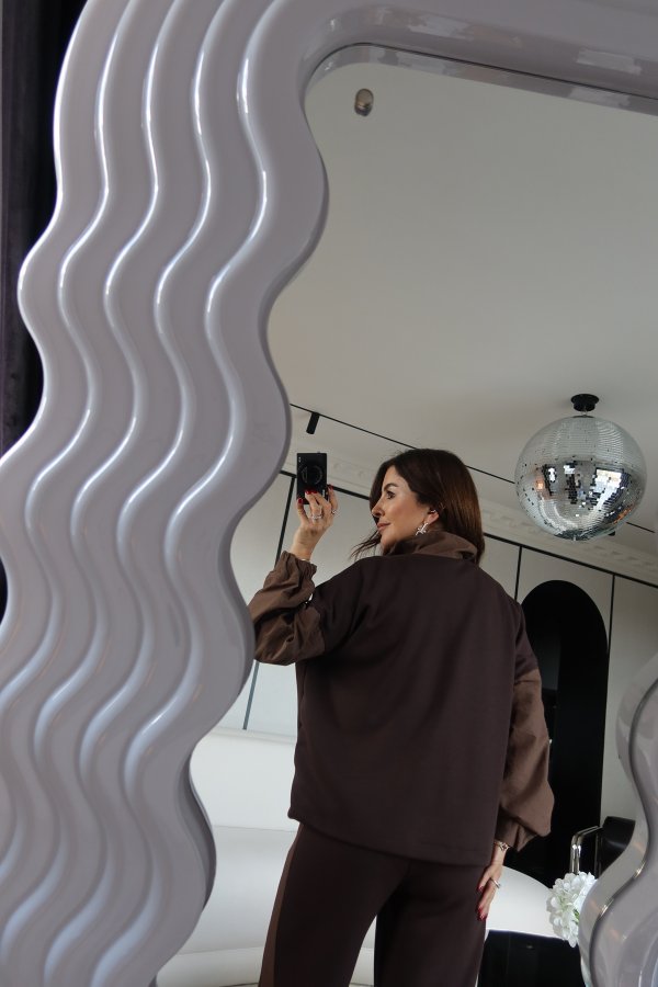 Garnili Parça Detaylı Modal Sweat Eşofman Alt Takım