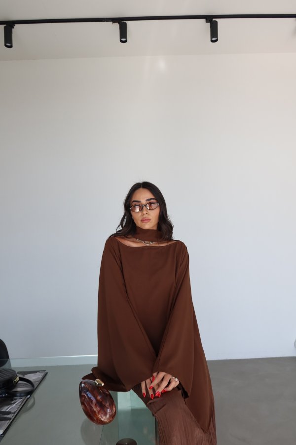 Yarasa Kol Boyundan Bağlamalı Bluz