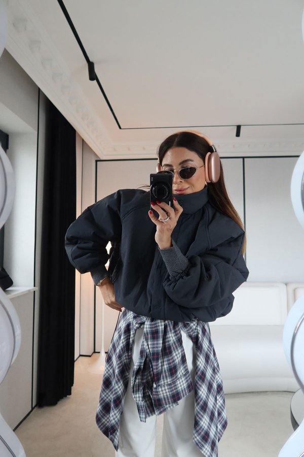 Tok Dokulu Şişme Mont