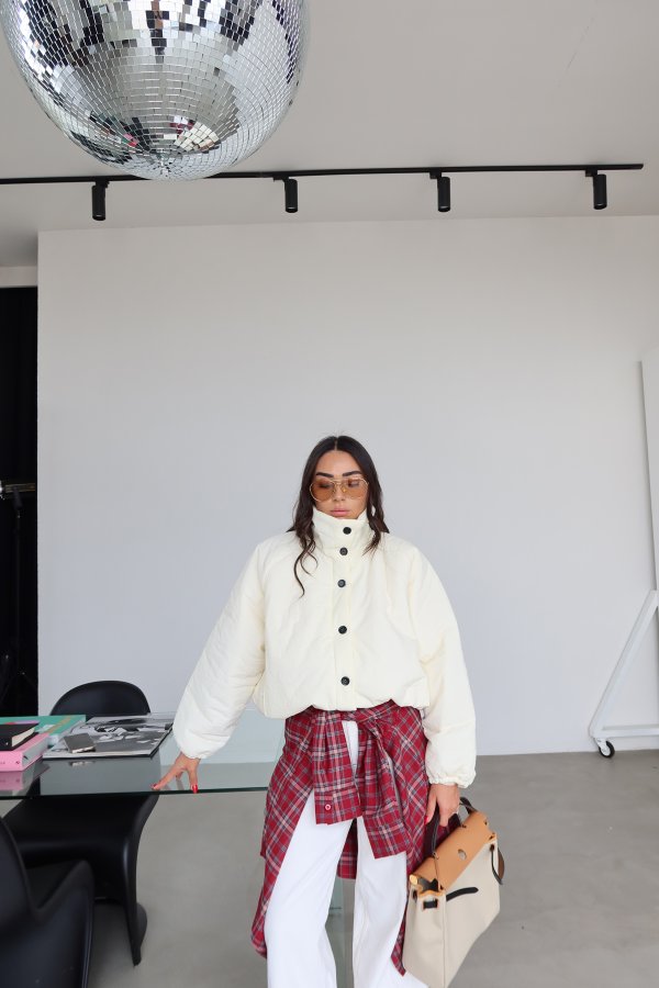 Tok Dokulu Şişme Mont