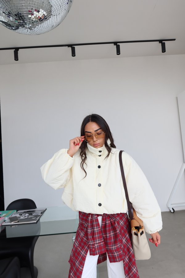 Tok Dokulu Şişme Mont