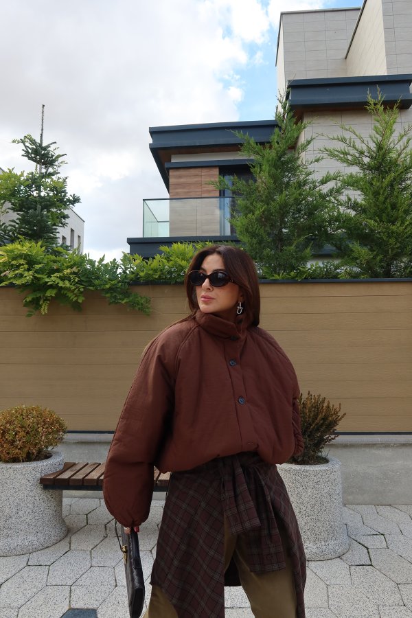 Tok Dokulu Şişme Mont