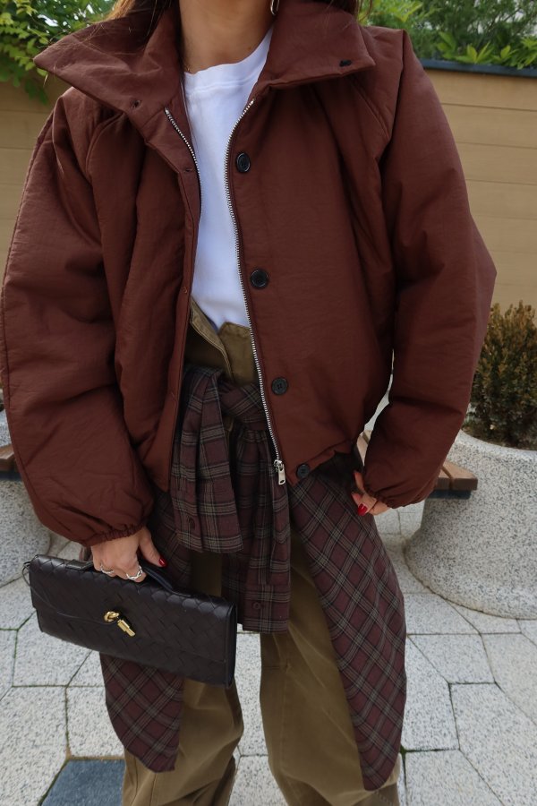 Tok Dokulu Şişme Mont