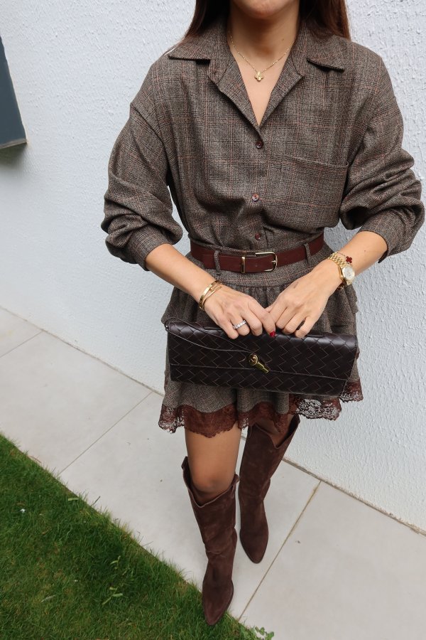 Tek Cepli Pötikareli Gömlek