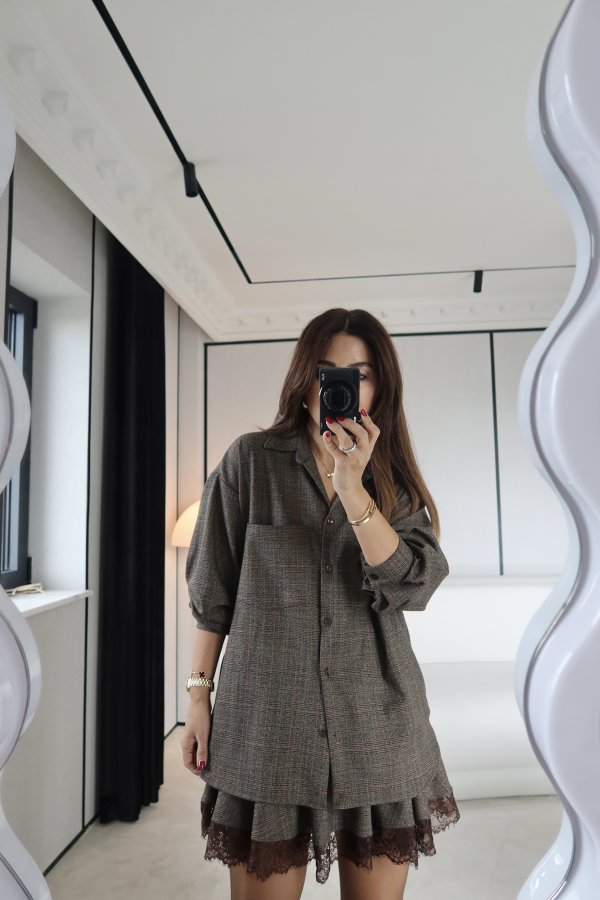 Tek Cepli Pötikareli Gömlek