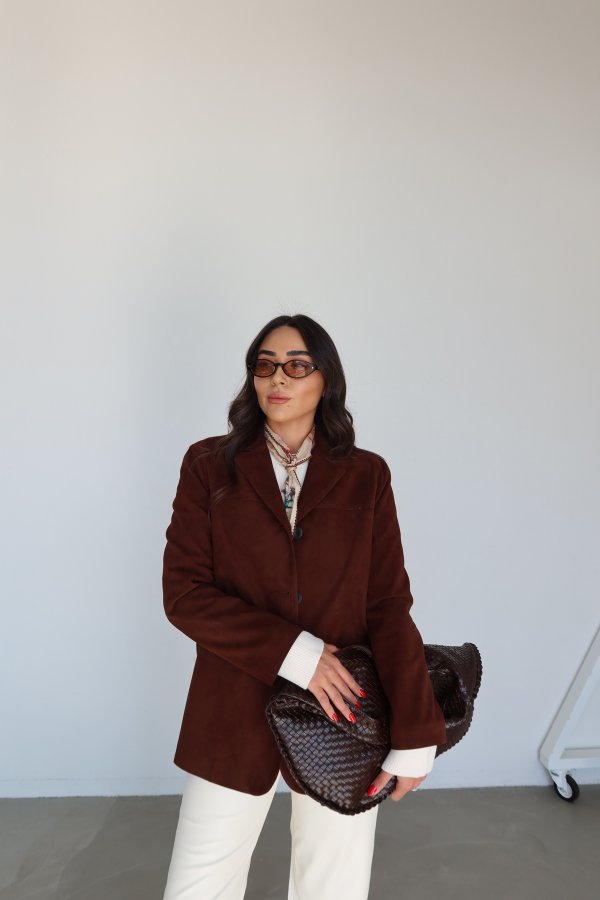 Çift Cepli Süet Ceket