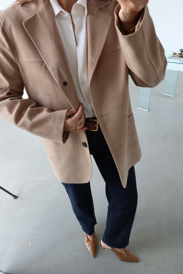 Çift Cepli Süet Ceket