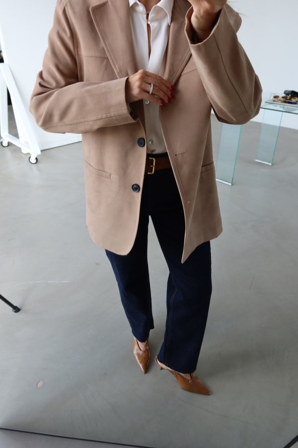 Çift Cepli Süet Ceket