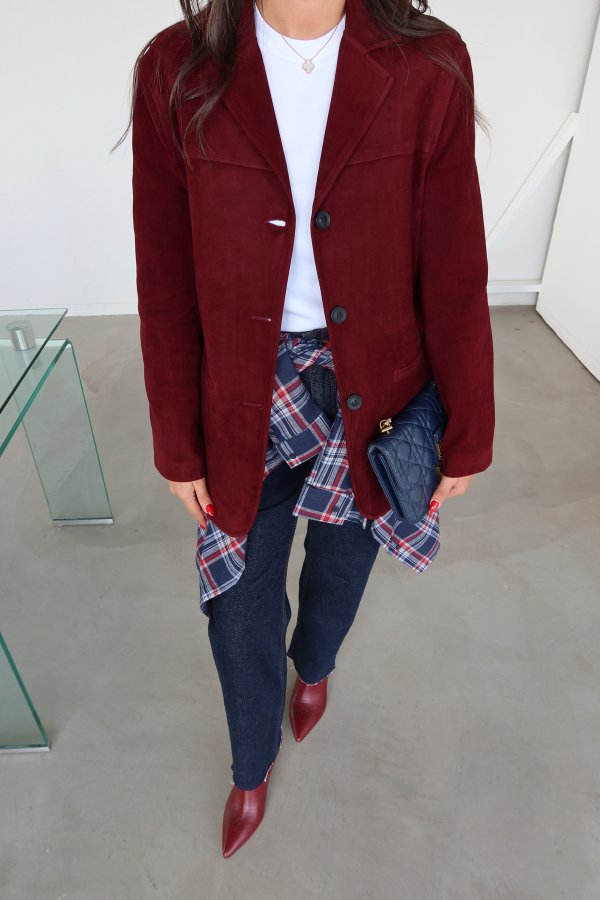 Çift Cepli Süet Ceket