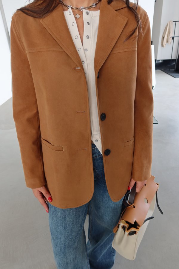 Çift Cepli Süet Ceket