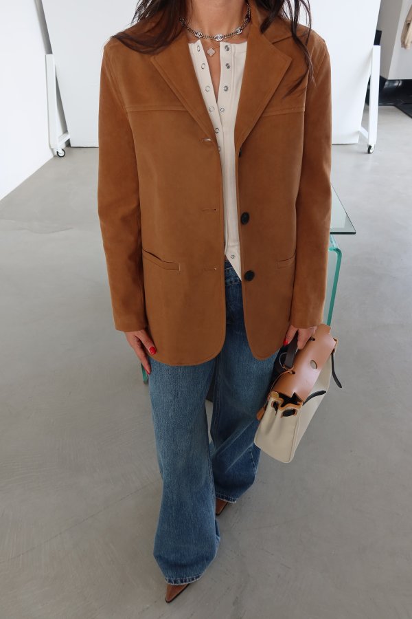 Çift Cepli Süet Ceket