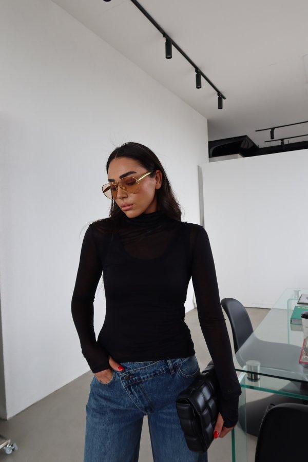 Dik Yaka İnce Atlet Bluz İkili Takım