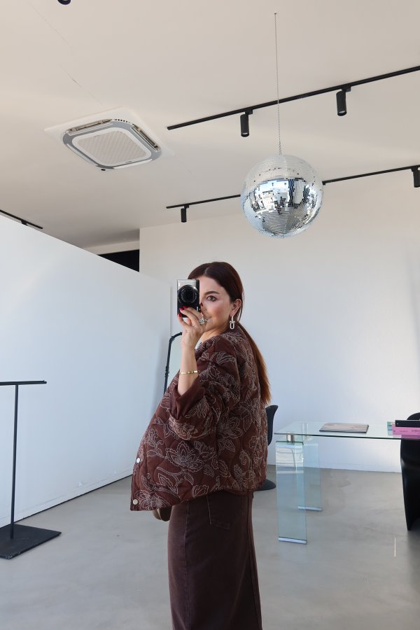 Nakış İşlemeli Kapitone Ceket