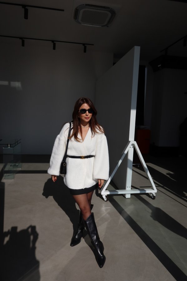 Balon Kol Dökümlü Hırka