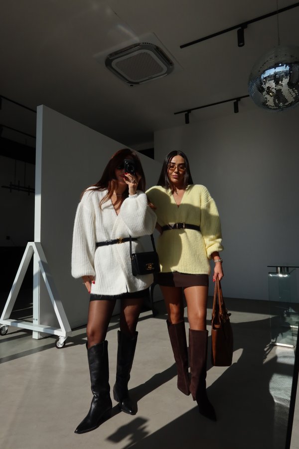 Balon Kol Dökümlü Hırka