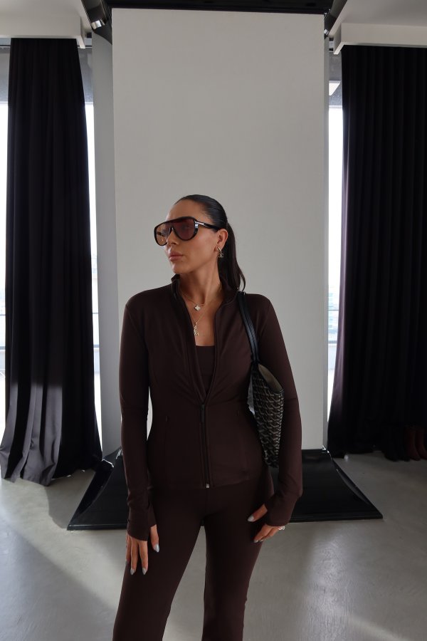 Yumuşak Dokulu Sweat Büstiyer Eşofman Alt Üçlü Takım