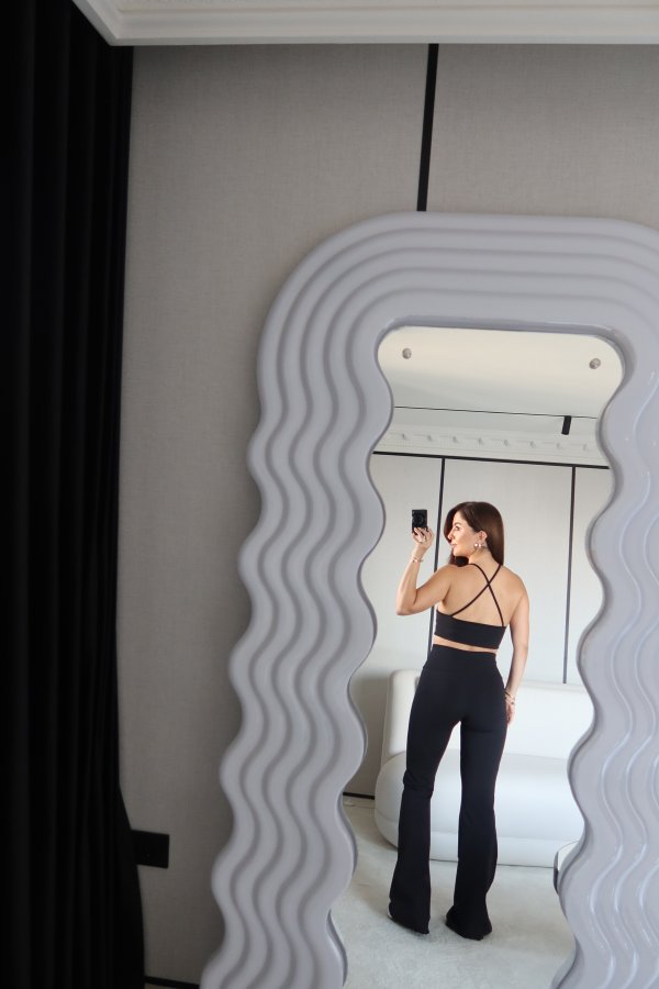 Yumuşak Dokulu Sweat Büstiyer Eşofman Alt Üçlü Takım