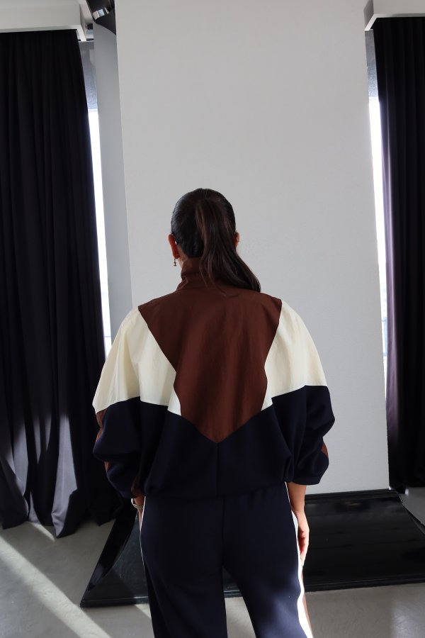 Renkli Fermuarlı Modal Sweat Eşofman Alt Takım