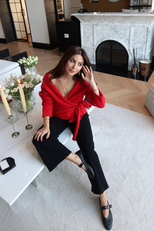 Kruvaze Bağlamalı Kazak