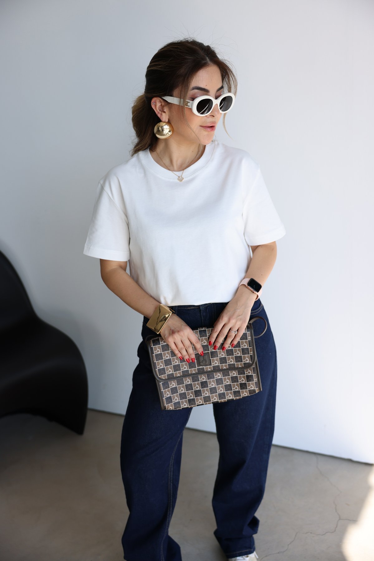 Yakası Fitilli Tok Doku Basic Tshirt