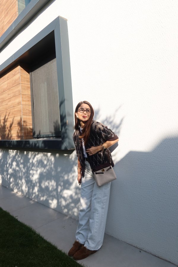 Baklava Dilimli Kısa Kollu Triko