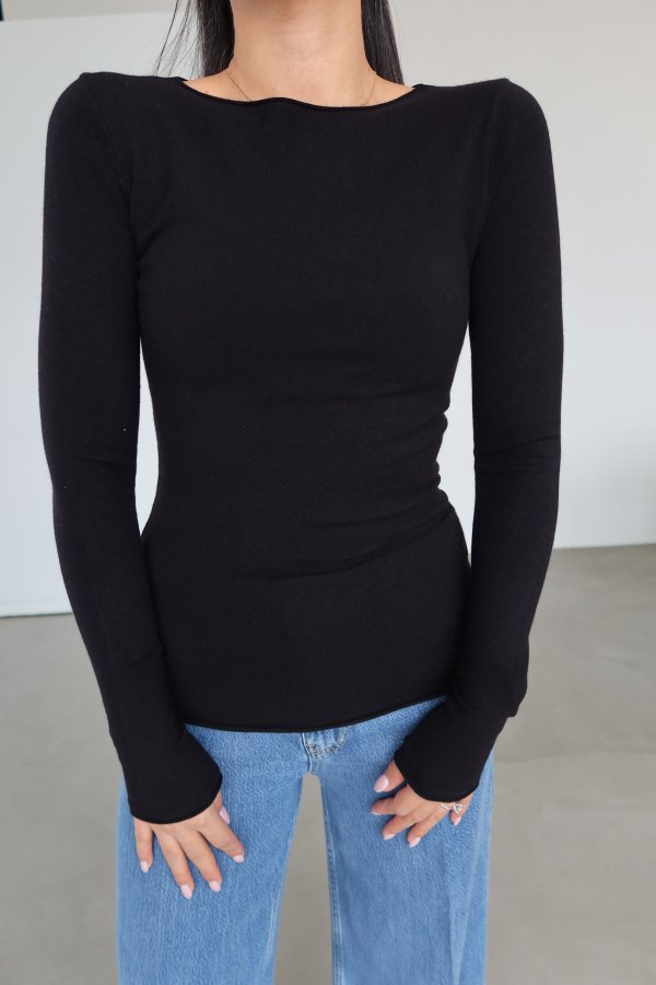 Kayık Yaka Kaşmirli Triko