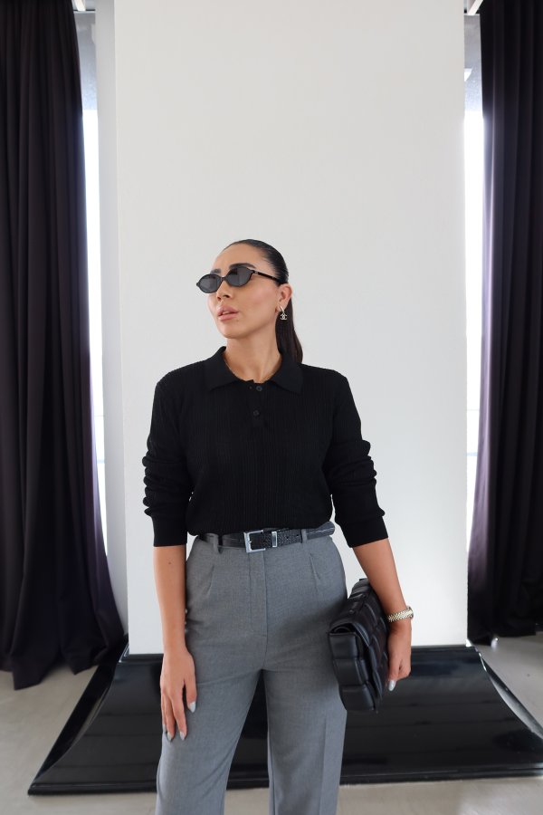 Polo Yaka Ajurlu Triko