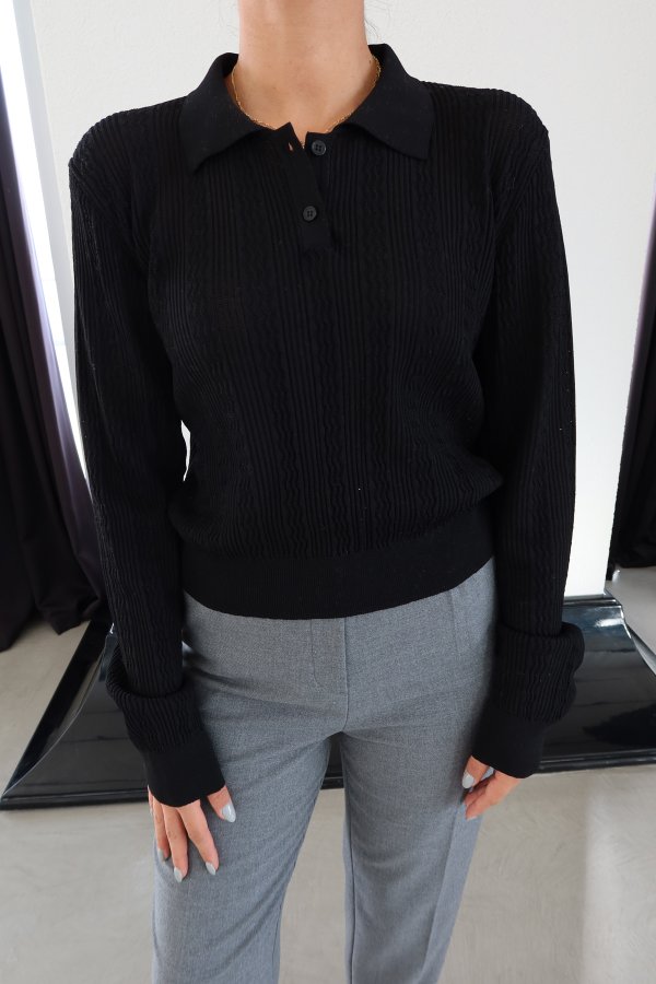 Polo Yaka Ajurlu Triko