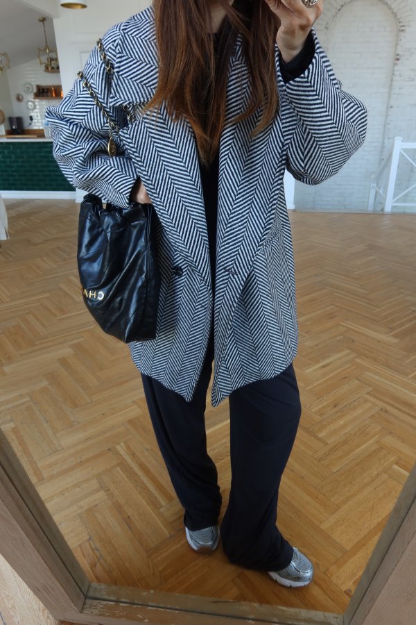 Balık Sırtı Kruvaze Yaka KAban