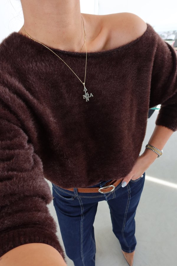 Tek Omuzu Düşük Kırçırlı Triko