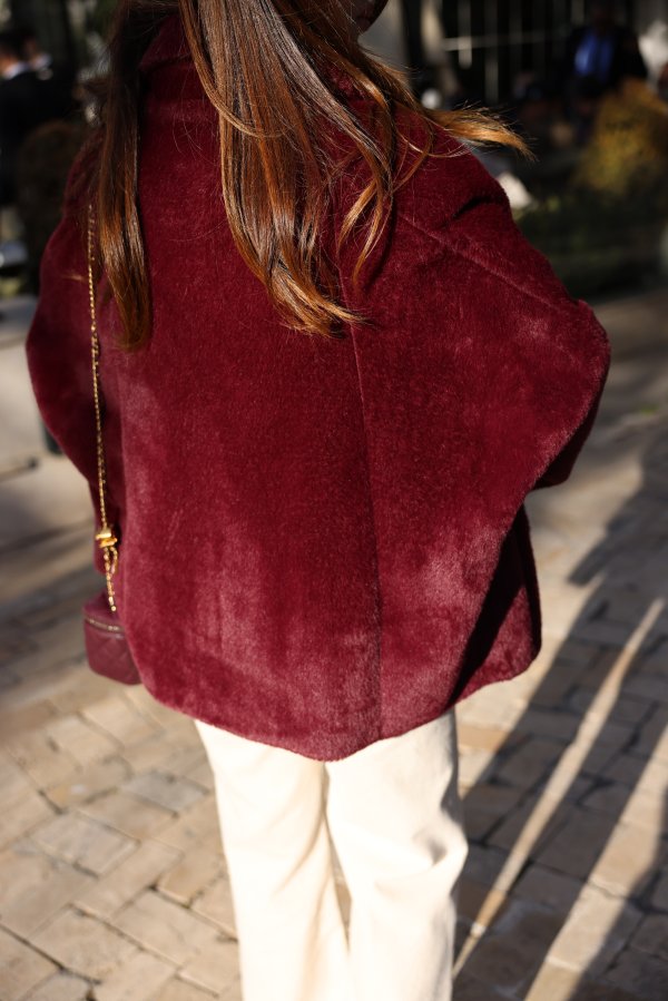 Çift Cepli Çıtçıtlı Kürk Ceket