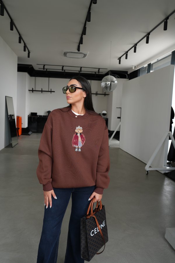 Teddy İşlemeli Sweatshirt