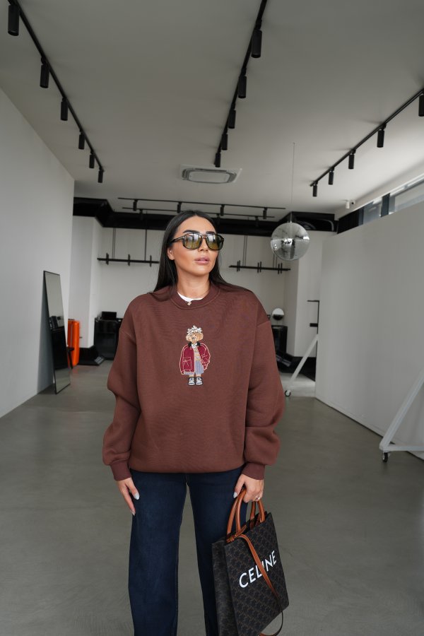 Teddy İşlemeli Sweatshirt