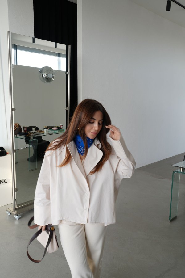 Yandan Düğmeli Oversize Gömlek