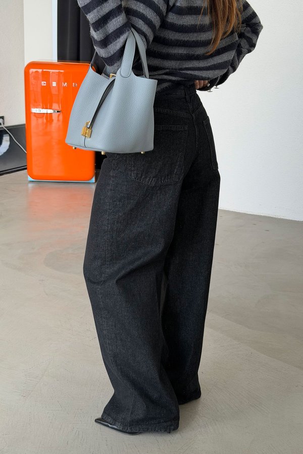 Yüksek Bel Wideleg Jean