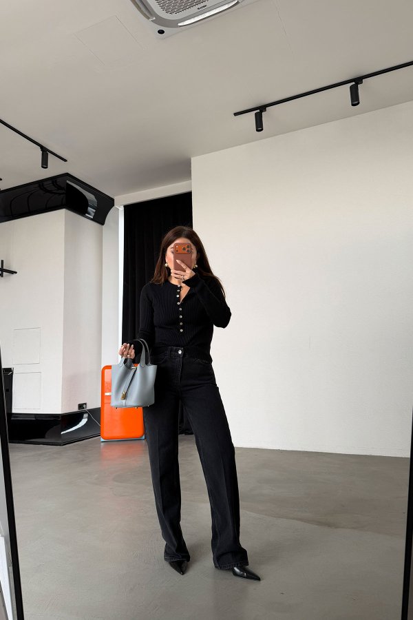 Yüksek Bel Düz Kesim Jean