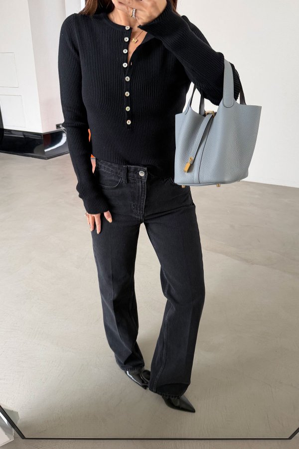 Yüksek Bel Düz Kesim Jean