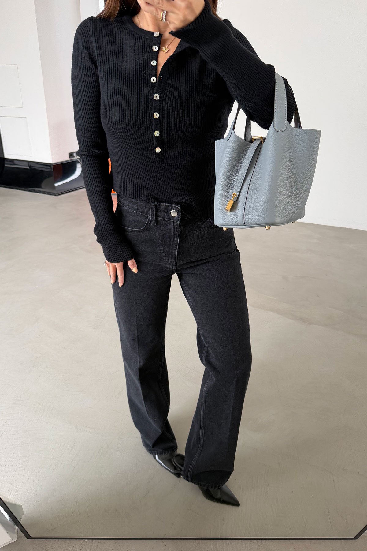 Yüksek Bel Düz Kesim Jean