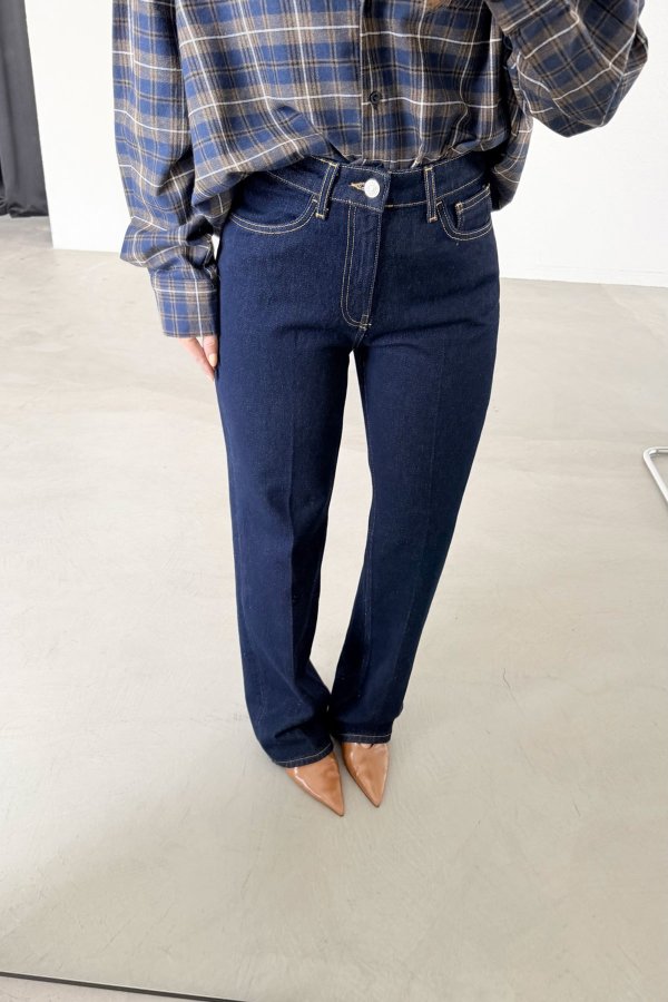 Yüksek Bel Düz Kesim Jean