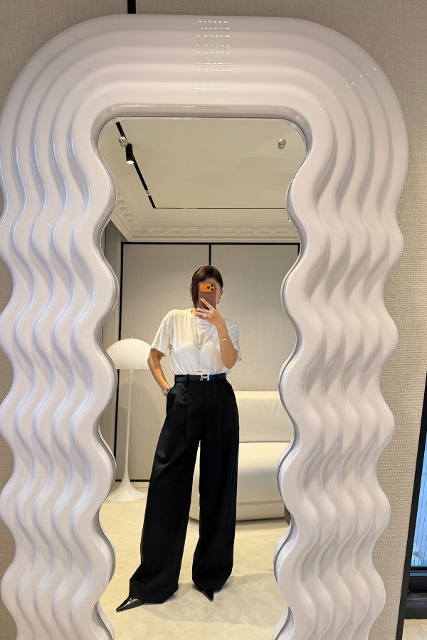 Pileli Düz Kesim Pantolon