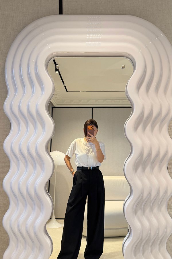 Pileli Düz Kesim Pantolon