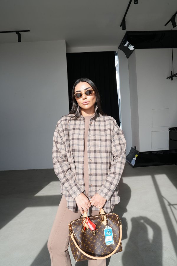 Ekoseli Oversize Gömlek