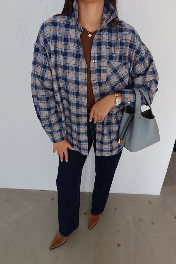 Ekoseli Oversize Gömlek