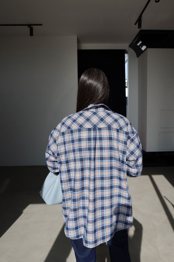 Ekoseli Oversize Gömlek