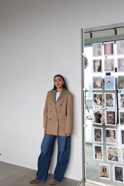 Kruvaze Yaka Premium Blazer Ceket