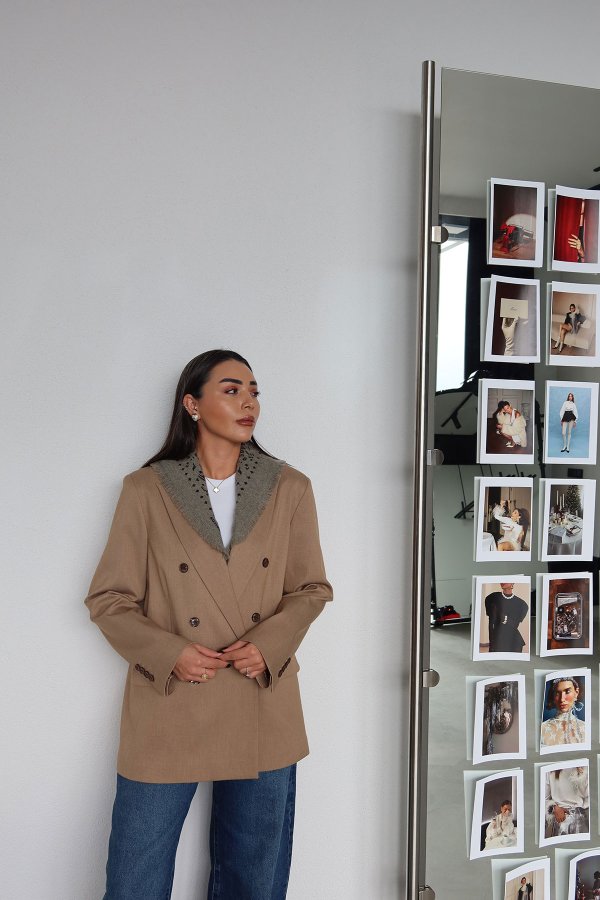 Kruvaze Yaka Premium Blazer Ceket