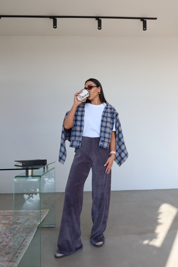 Kendinden Fitilli Kadife Pantolon